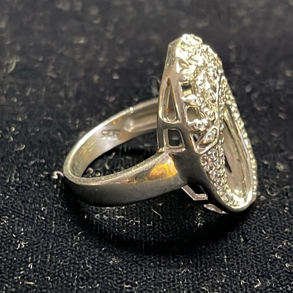 Sterling silver ring with cubic zirconia - Picture 3 of 8